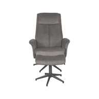 LABEL51 Fauteuils Bergen - Naturel - Velvet - Incl. Hocker