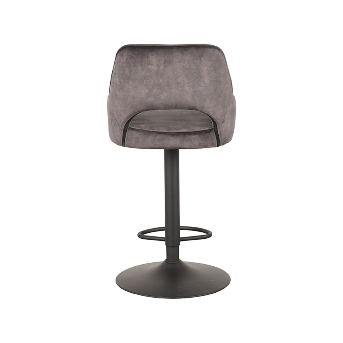 LABEL51 Barkrukken Fer - Antraciet - Velvet - Gaslift