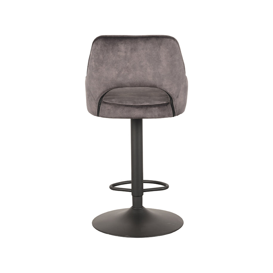 LABEL51 Barkrukken Fer - Antraciet - Velvet - Gaslift