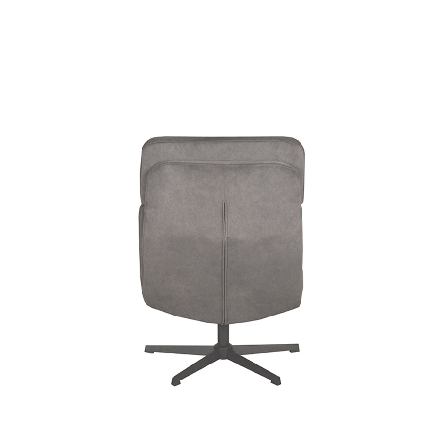 LABEL51 Fauteuils Alvar - Antraciet - Velvet - Incl. Hocker