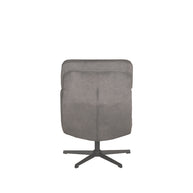 LABEL51 Fauteuils Alvar - Antraciet - Velvet - Incl. Hocker
