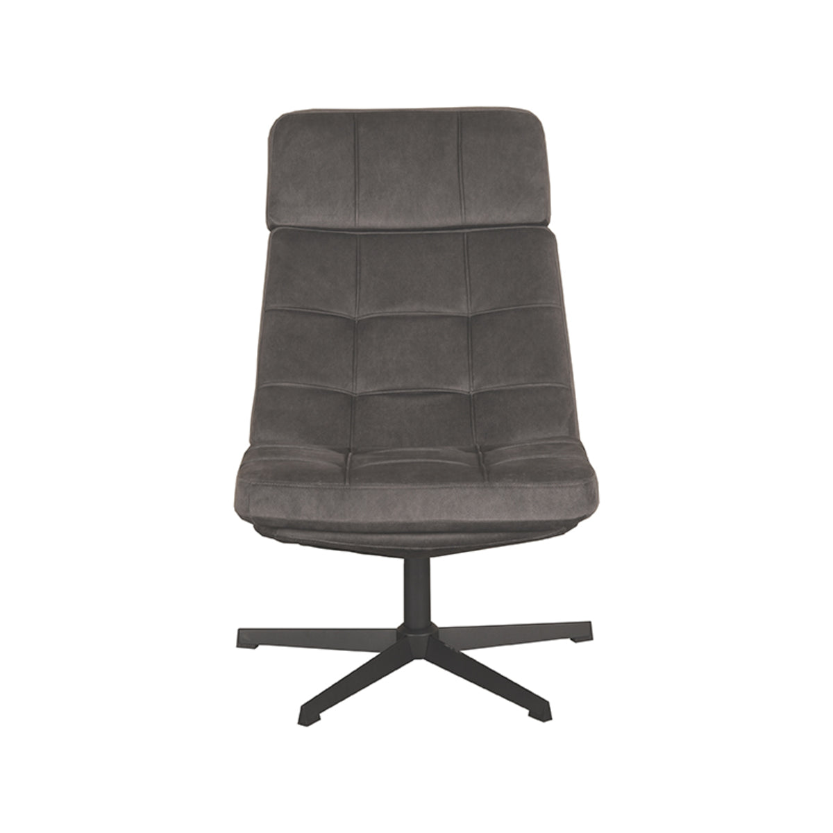 LABEL51 Fauteuils Alvar - Antraciet - Velvet - Excl. Hocker