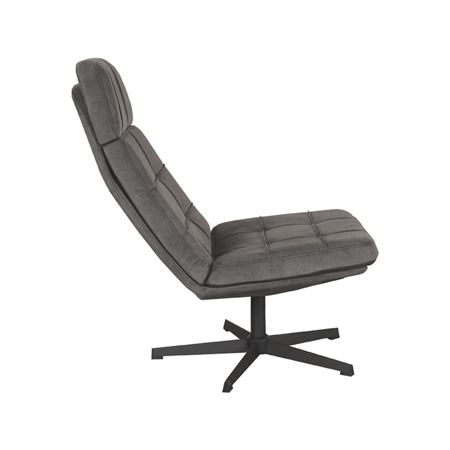 LABEL51 Fauteuils Alvar - Antraciet - Velvet - Excl. Hocker
