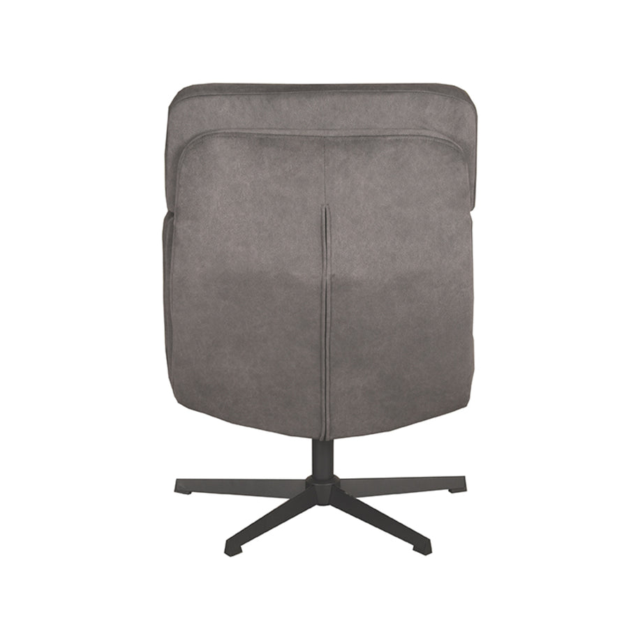 LABEL51 Fauteuils Alvar - Antraciet - Velvet - Excl. Hocker
