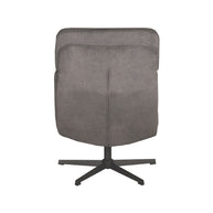 LABEL51 Fauteuils Alvar - Antraciet - Velvet - Excl. Hocker