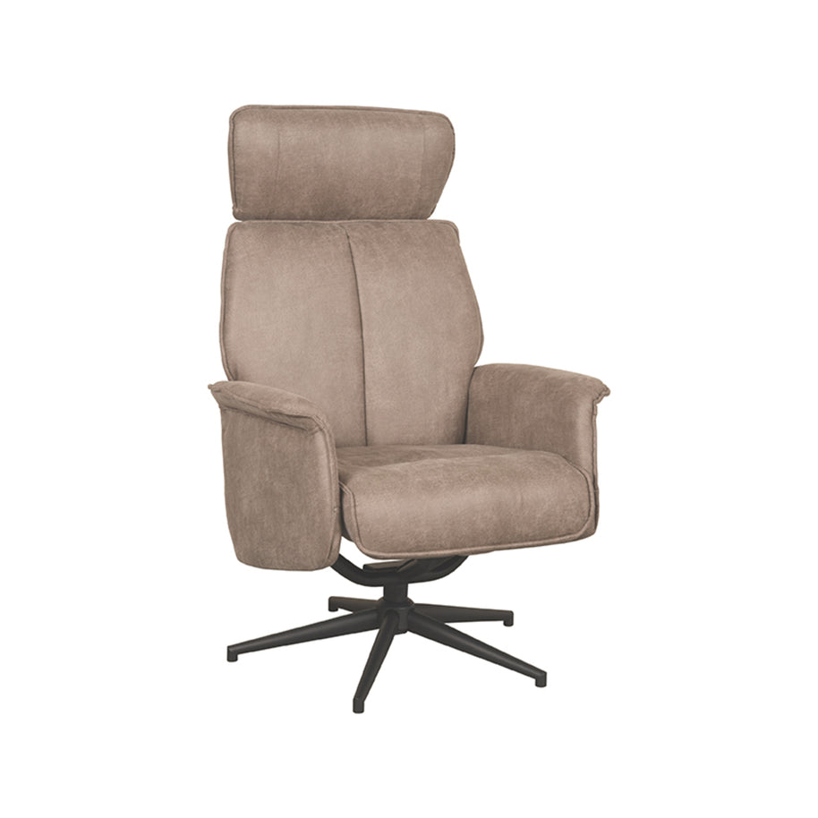 LABEL51 Fauteuils Verdal - Taupe - Kunstleder - Excl. Hocker