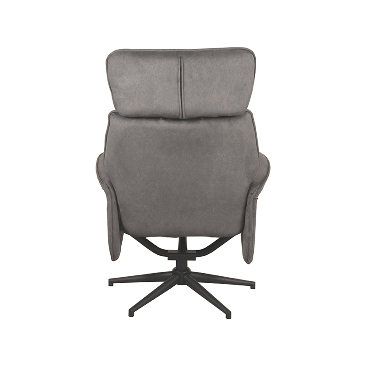 LABEL51 Fauteuils Verdal - Antraciet - Velvet - Incl. Hocker