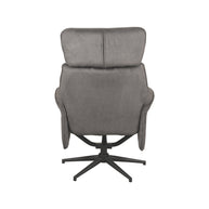 LABEL51 Fauteuils Verdal - Antraciet - Velvet - Incl. Hocker