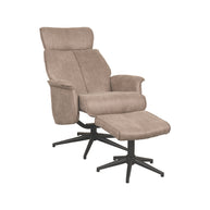 LABEL51 Fauteuils Verdal - Roze - Kunstleder - Incl. Hocker