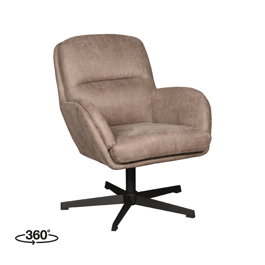 LABEL51 Fauteuils Moss - Taupe - Kunstleder - One Size