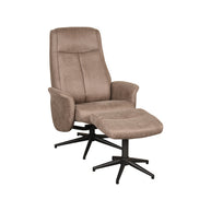 LABEL51 Fauteuils Bergen - Mushroom - Kunstleder - Incl. Hocker