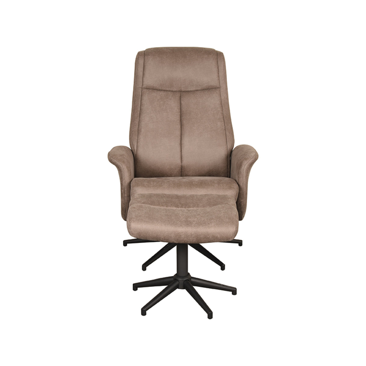 LABEL51 Fauteuils Bergen - Mushroom - Kunstleder - Incl. Hocker