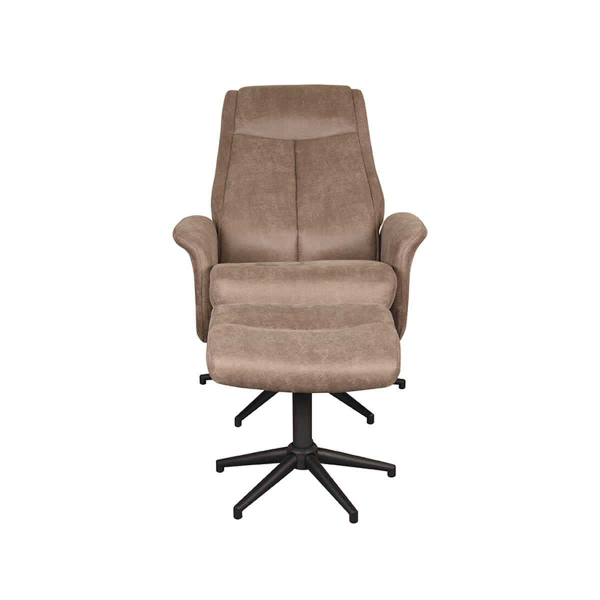 LABEL51 Fauteuils Bergen - Mushroom - Kunstleder - Incl. Hocker
