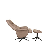 LABEL51 Fauteuils Bergen - Mushroom - Kunstleder - Incl. Hocker