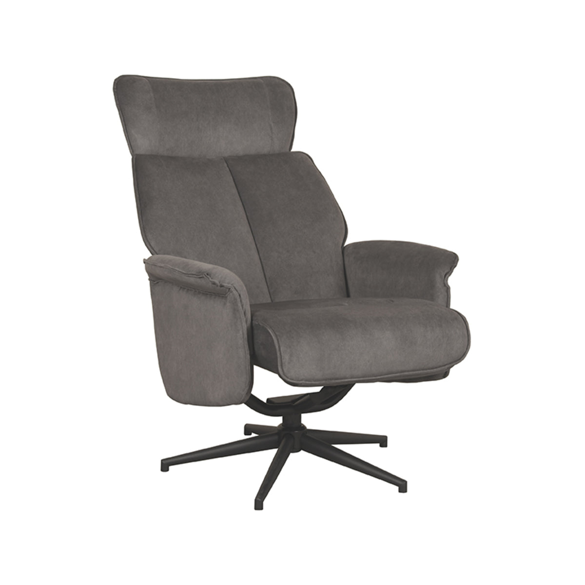 LABEL51 Fauteuils Verdal - Antraciet - Velvet - Excl. Hocker