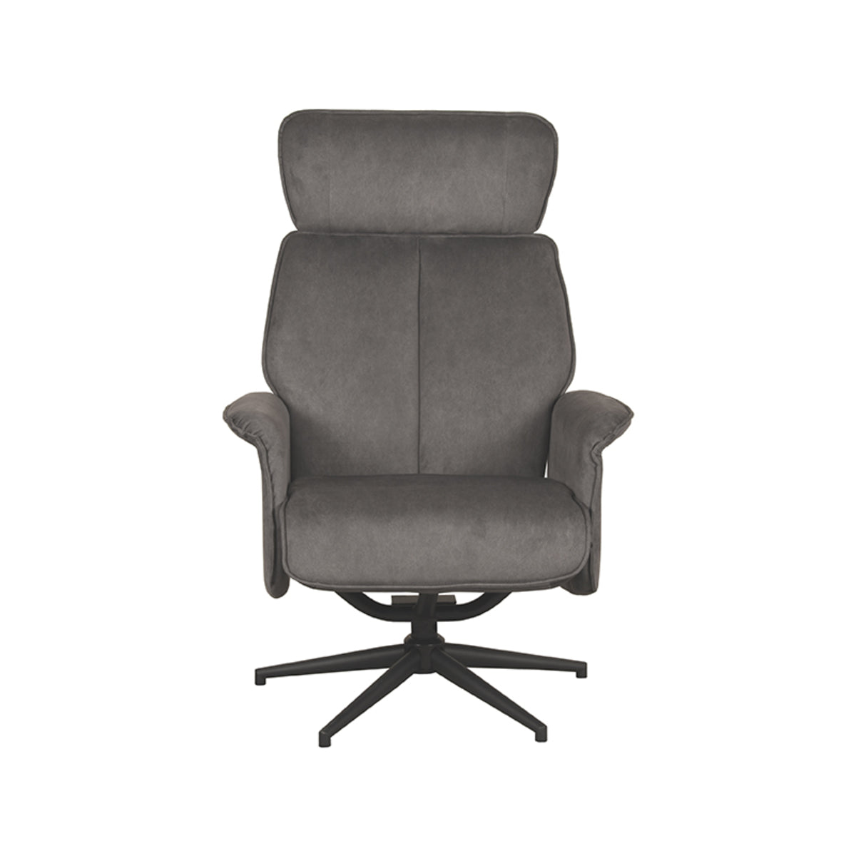 LABEL51 Fauteuils Verdal - Antraciet - Velvet - Excl. Hocker