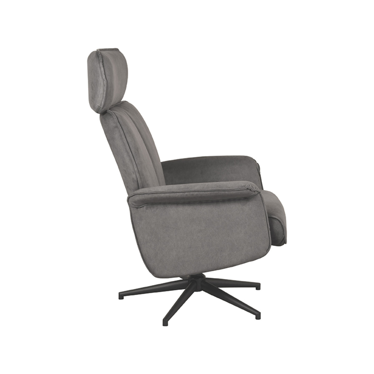 LABEL51 Fauteuils Verdal - Antraciet - Velvet - Excl. Hocker