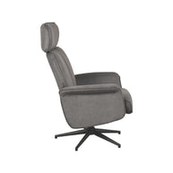 LABEL51 Fauteuils Verdal - Antraciet - Velvet - Excl. Hocker