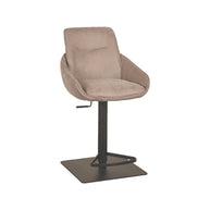 LABEL51 Barkrukken Beauty - Taupe - Micro Suede - Gaslift