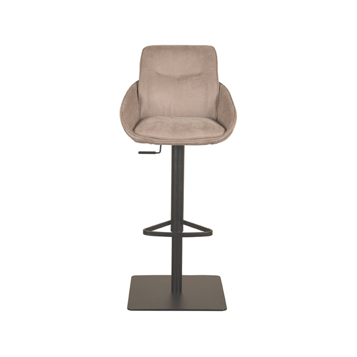 LABEL51 Barkrukken Beauty - Taupe - Micro Suede - Gaslift