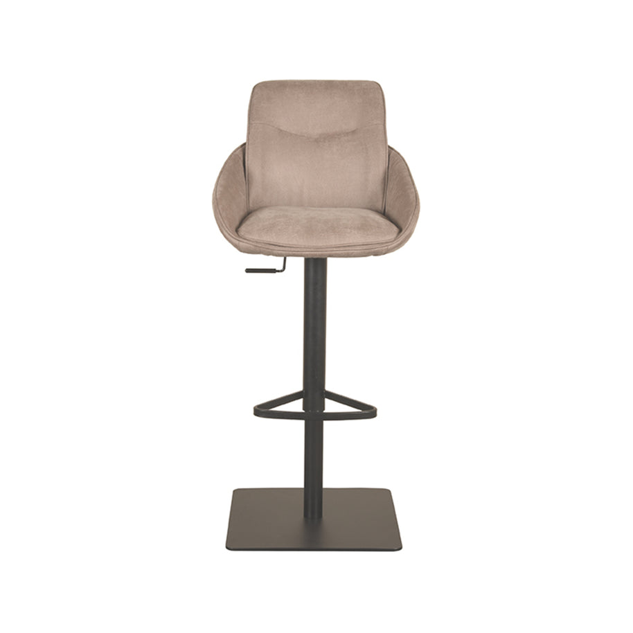 LABEL51 Barkrukken Beauty - Taupe - Micro Suede - Gaslift