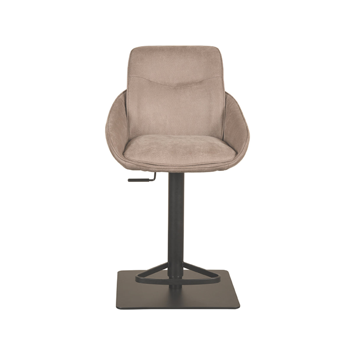 LABEL51 Barkrukken Beauty - Taupe - Micro Suede - Gaslift