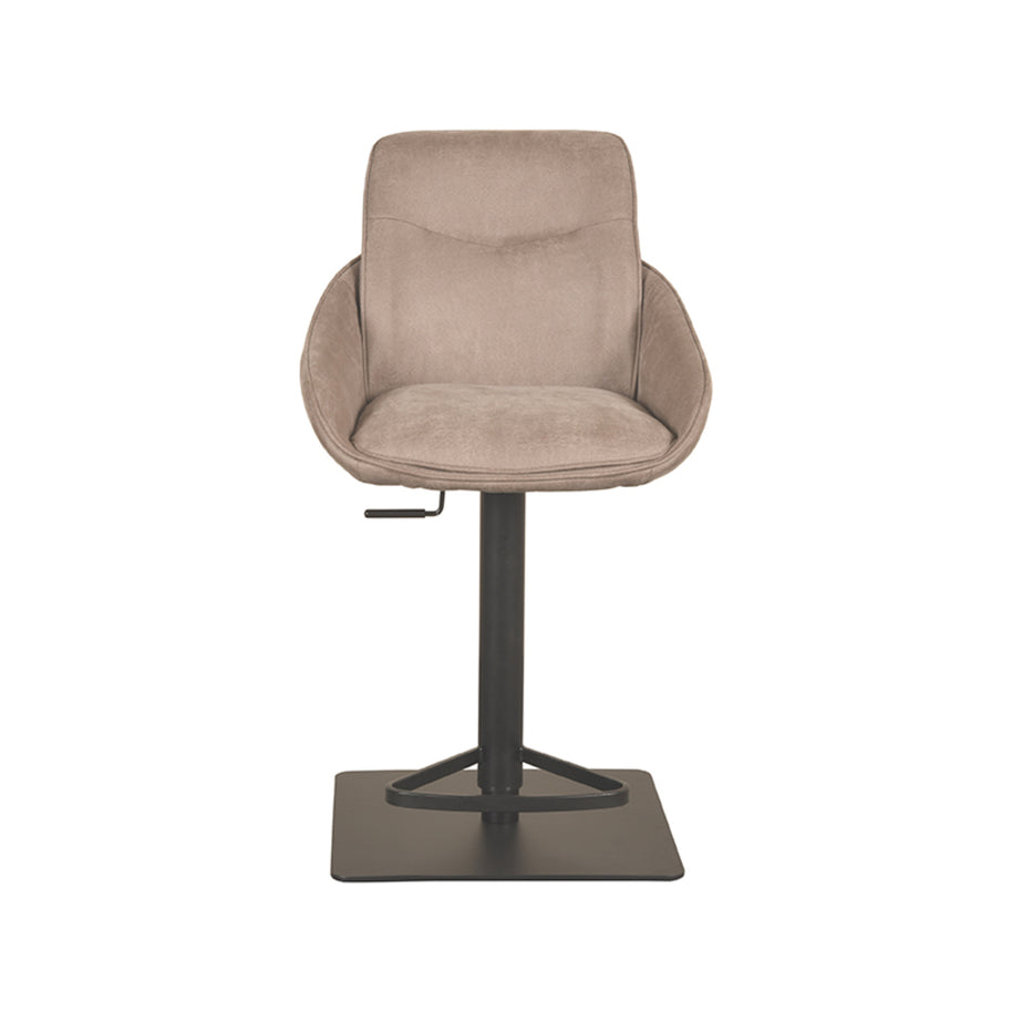 LABEL51 Barkrukken Beauty - Taupe - Micro Suede - Gaslift