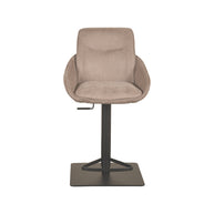 LABEL51 Barkrukken Beauty - Taupe - Micro Suede - Gaslift