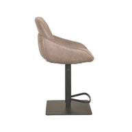 LABEL51 Barkrukken Beauty - Taupe - Micro Suede - Gaslift