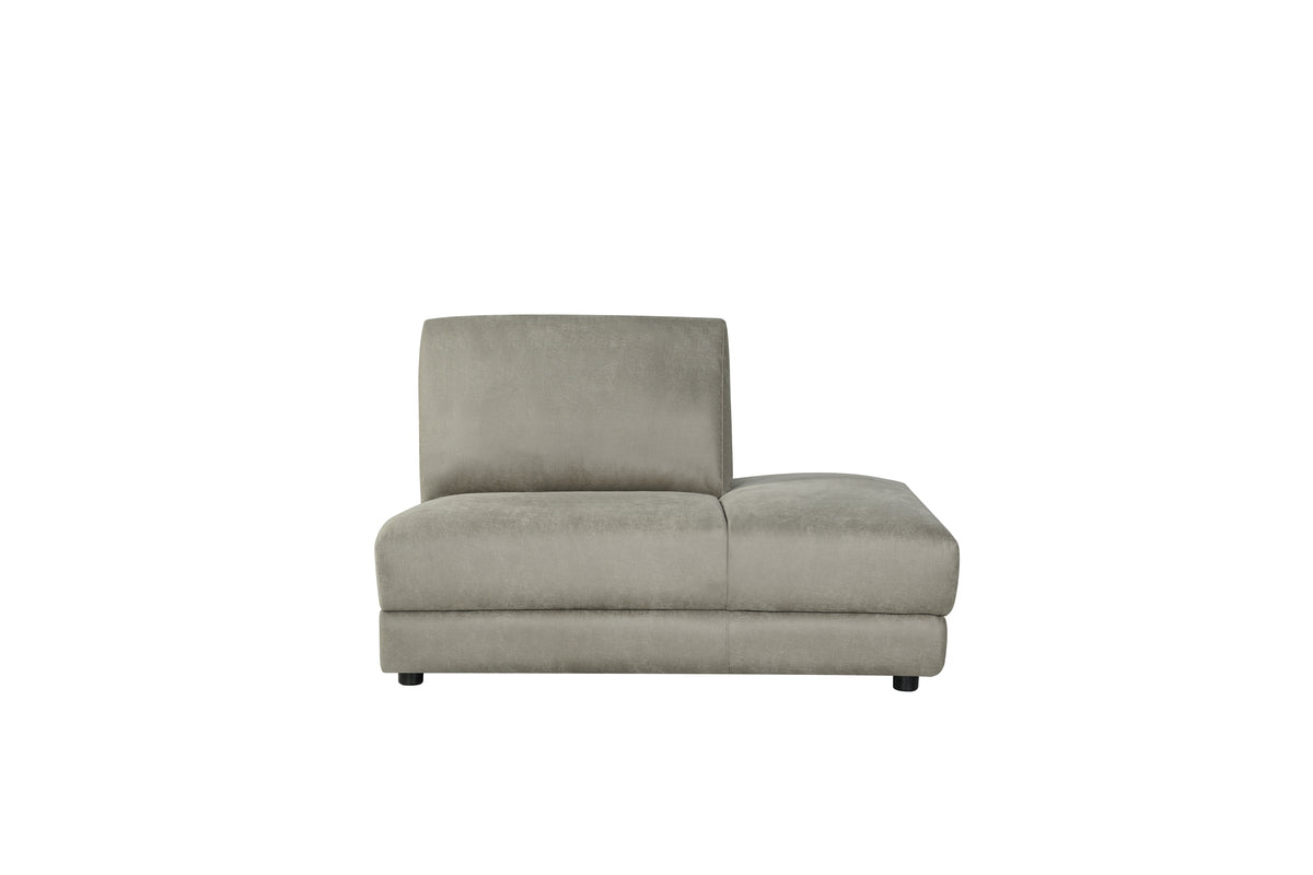 LABEL51 Banken Tivoli - Taupe - Kunstleder - Ottomane Rechts