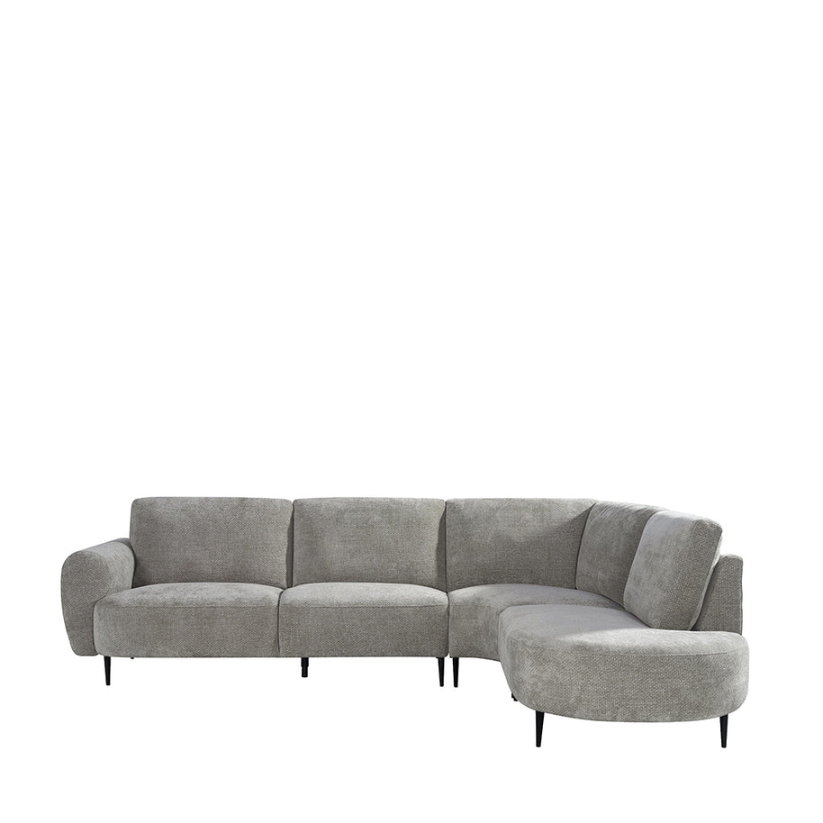 LABEL51 Hoekbanken Milano - Stone - Chenille - Hoekbank Rechts