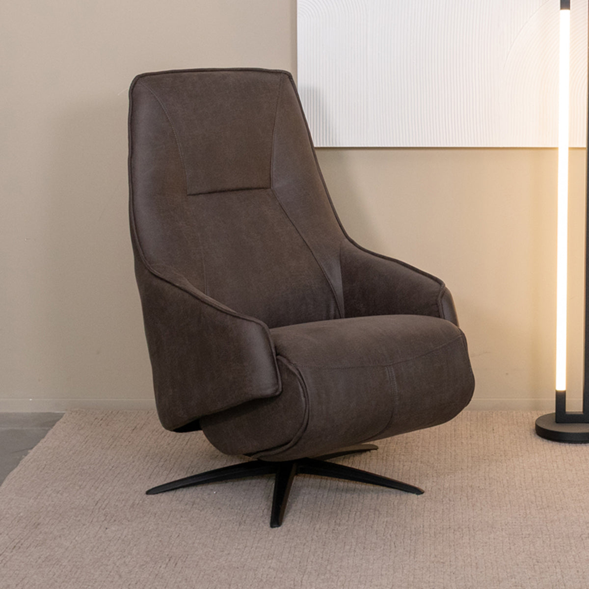 LABEL51 Fauteuils Odense - Antraciet - Kunstleder - One Size