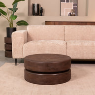 LABEL51 Salontafels Milly - Espresso - Mangohout - 70 cm - Rond