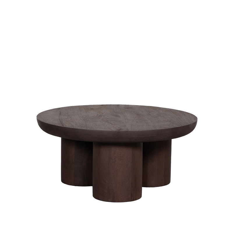 LABEL51 Salontafels Olly - Espresso - Mangohout - 90 cm - Rond