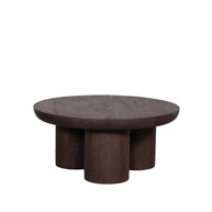 LABEL51 Salontafels Olly - Espresso - Mangohout - 90 cm - Rond