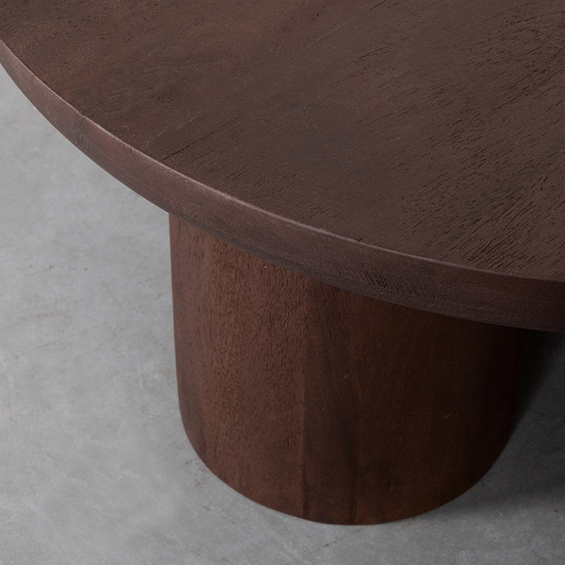 LABEL51 Salontafels Olly - Espresso - Mangohout - 90 cm - Rond