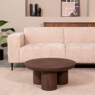 LABEL51 Salontafels Olly - Espresso - Mangohout - 90 cm - Rond