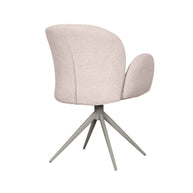 LABEL51 Eetkamerstoelen Kimball - Naturel - Boucle - Taupe Metalen Frame