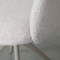 LABEL51 Eetkamerstoelen Kimball - Naturel - Boucle - Taupe Metalen Frame