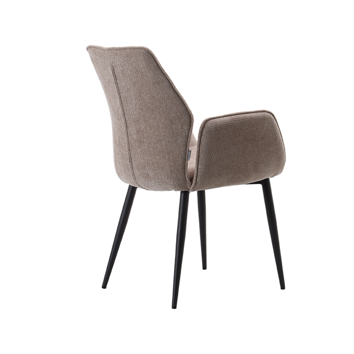 LABEL51 Eetkamerstoelen Morris - Clay - Chenille - Zwart Metalen Frame