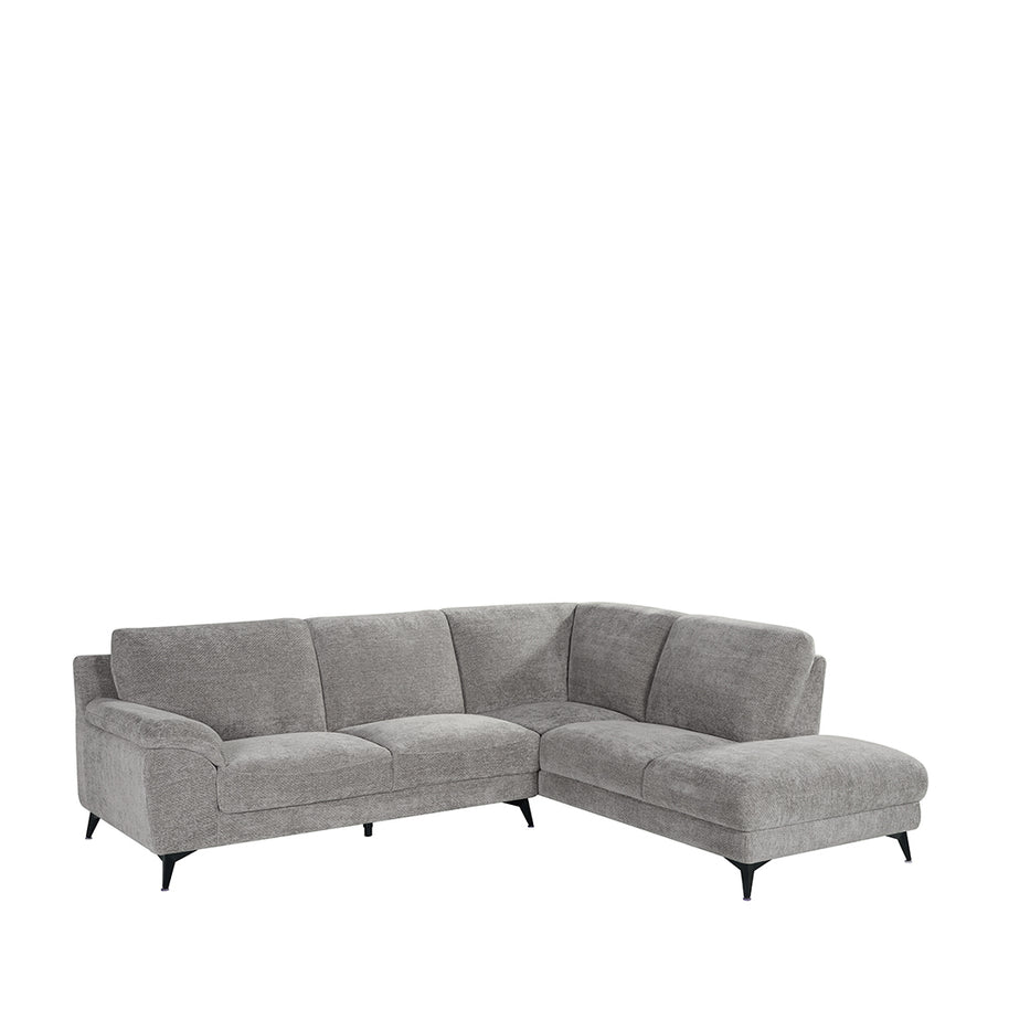 LABEL51 Hoekbanken Santino - Stone - Chenille - Hoekbank Rechts