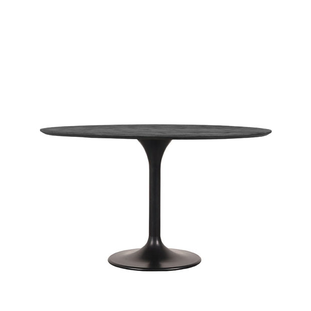 LABEL51 Eetkamertafels Otto - Zwart - Mangohout - 130 cm - Rond