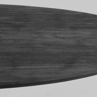 LABEL51 Eetkamertafels Otto - Zwart - Mangohout - 130 cm - Rond