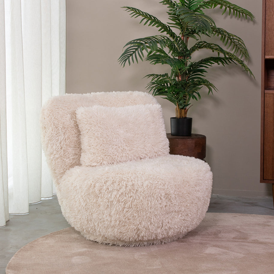 LABEL51 Fauteuils Doodle - Creme - Fluffy - One Size