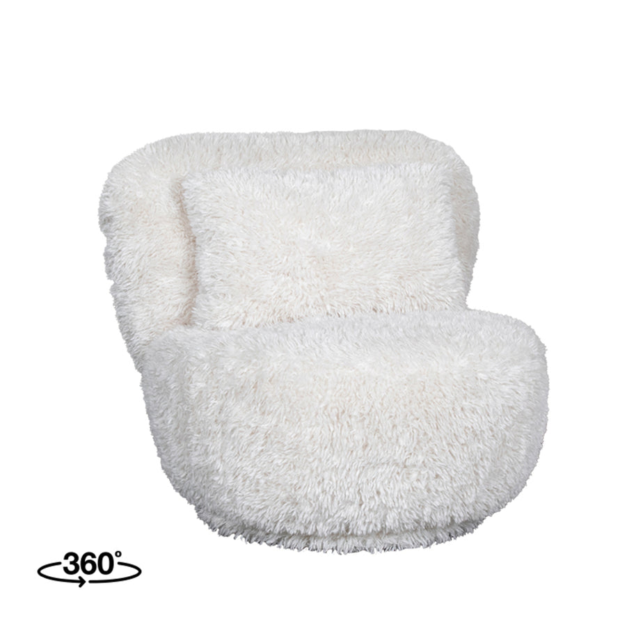 LABEL51 Fauteuils Doodle - Creme - Fluffy - One Size