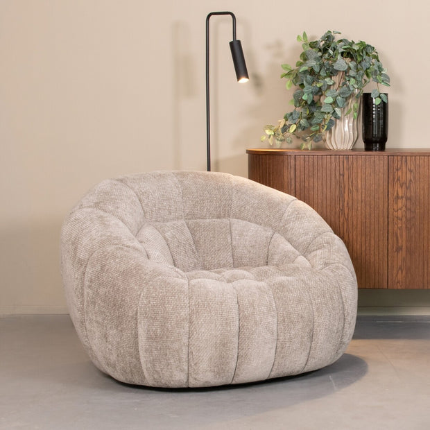 LABEL51 Fauteuils Cloud - Stone - Chenille - 1-Zits