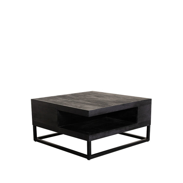 LABEL51 Salontafels Cube - Zwart - Mangohout - 80 cm