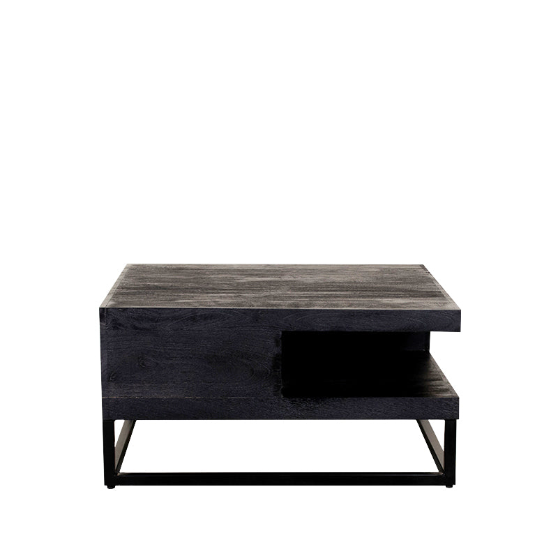 LABEL51 Salontafels Cube - Zwart - Mangohout - 80 cm