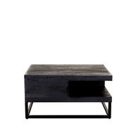LABEL51 Salontafels Cube - Zwart - Mangohout - 80 cm