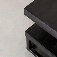 LABEL51 Salontafels Cube - Zwart - Mangohout - 80 cm
